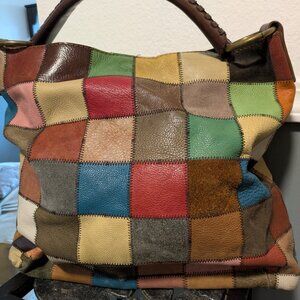 Lucky Brand Patchwork Hobo Bag